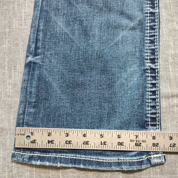 Miss Me Jeans Womens Size 29 Blue Chloe Boot Metallic Stitch Embellished M3327B - Picture 11 of 15